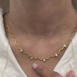 Luxe Wave Diamond Necklace