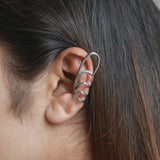 Silver Sculpt Earcuff