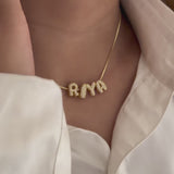 Mini Bubble Initial Name Necklace  (Bestseller)
