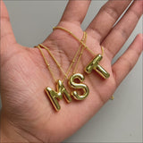 Chunky Initial Statement Necklace - Gold/Silver