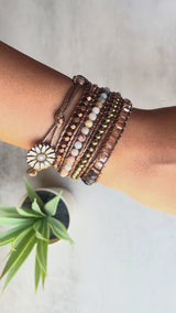 Champagne Beaded Wrap Bracelet (Bestseller)