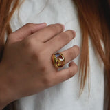 Sunset Sapphire RIng