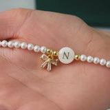 Initial Bow bracelet