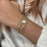 Pearl Heart Magnetic Bracelet