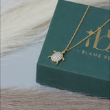 Lunar Turtle Charm Necklace