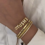 Mini Bubble Initial Name Bracelet  (Bestseller)