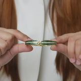 Green Openable Cuff Bracelet