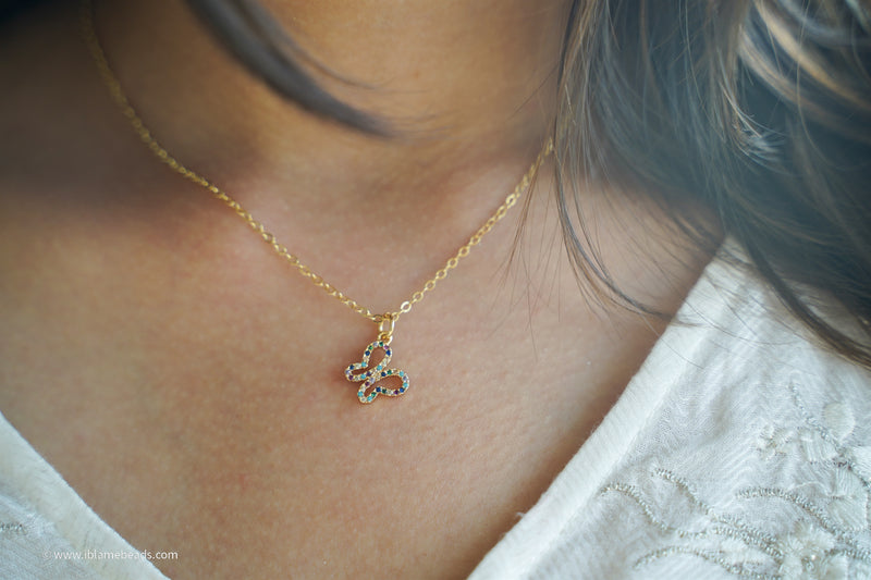 Multi colour Butterfly Necklace