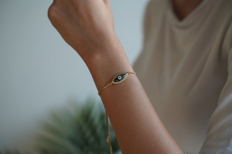 Cosmic Evil Eye Stud Bracelet