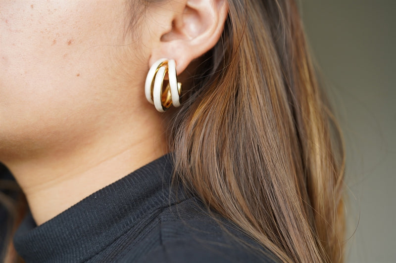 White Triple Hoop