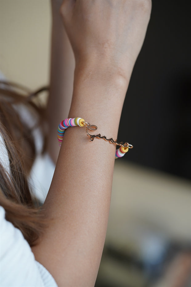 Rainbow Kids Name Bracelet