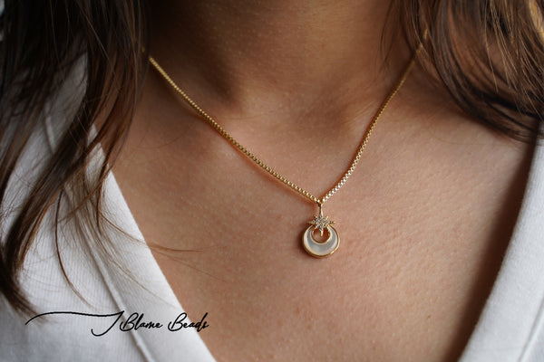 Moon star necklace