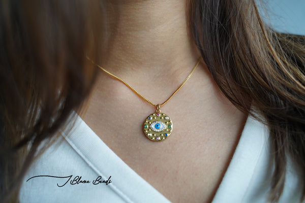 Contemporary Evil Eye Necklace