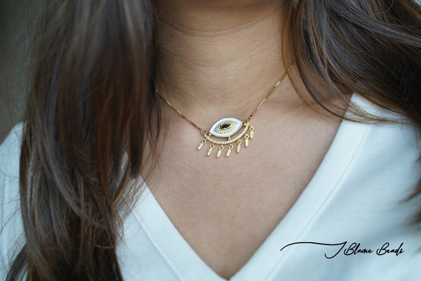 Egyptian evil eye necklace