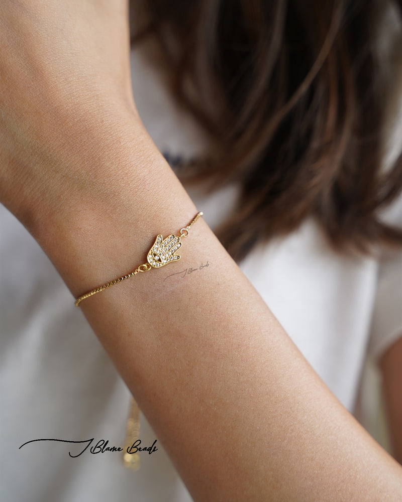 Hamsa Hand Bracelet | 9ct Gold - Gear Jewellers