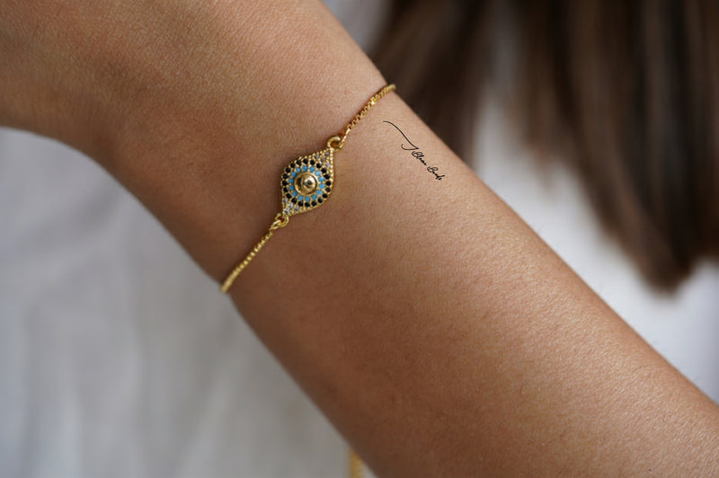 Egyptian evil eye bracelet