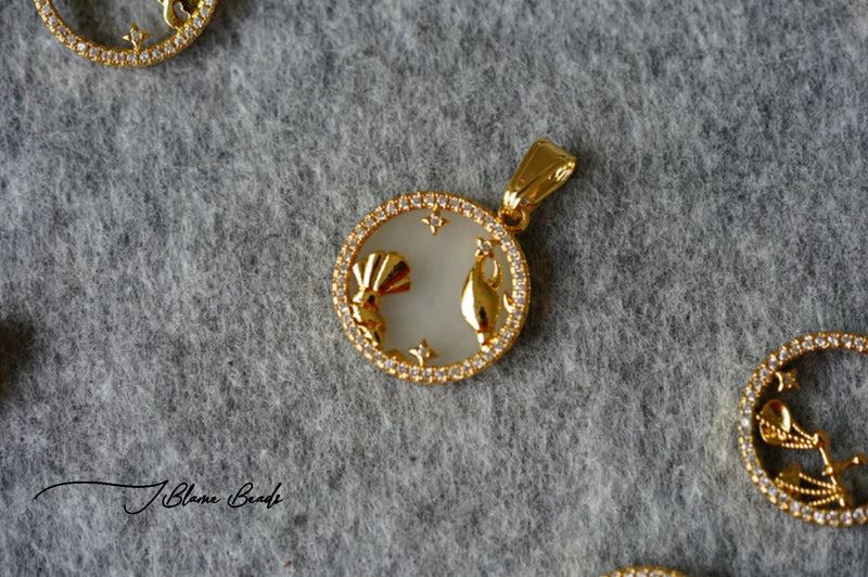 Zodiac pearl necklace