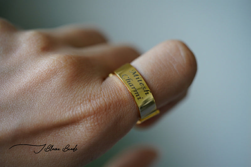 Mini Personalized engraved ring