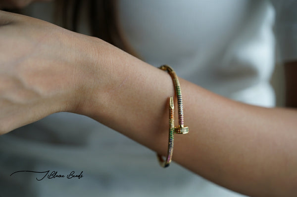 Multi-color nail edition cuff