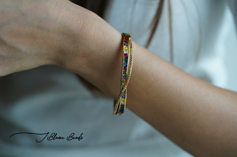 Multi-color Twisted Cuff