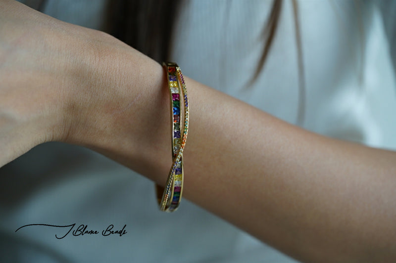 Multi-color Twisted Cuff