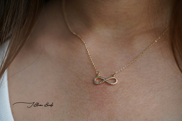 Infinity Studded Necklace