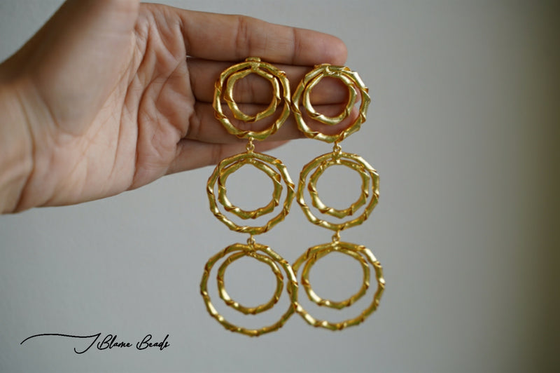 Twisted Triple Layered Earrings