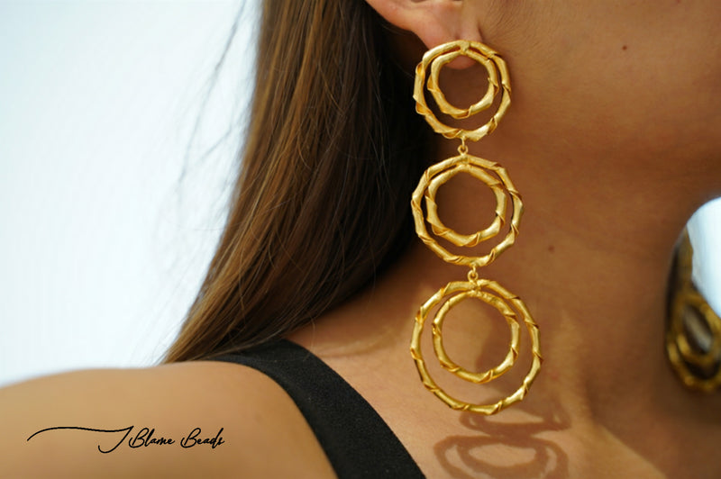 Twisted Triple Layered Earrings