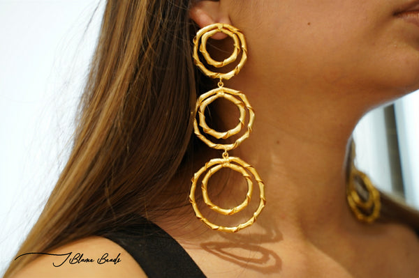 Twisted Triple Layered Earrings