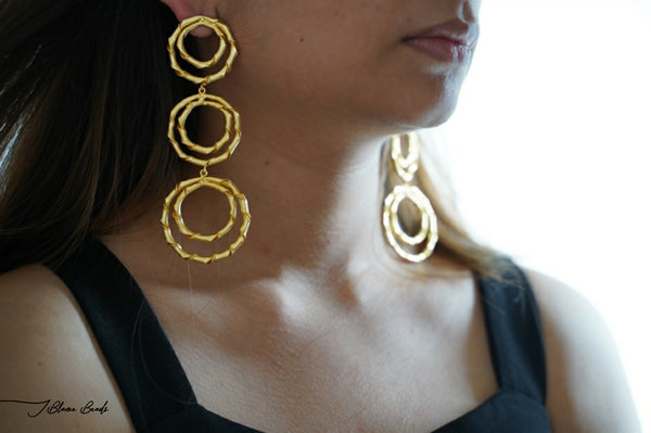 Twisted Triple Layered Earrings