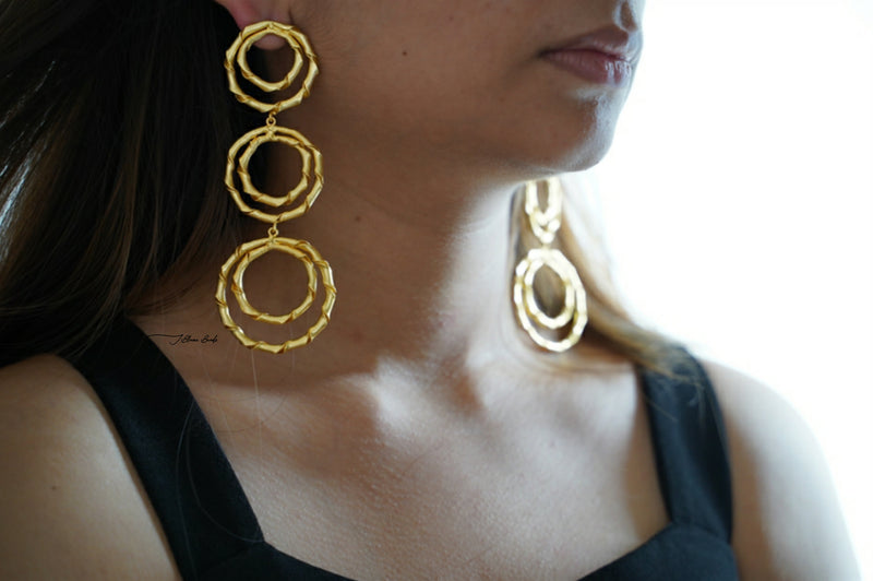 Twisted Triple Layered Earrings
