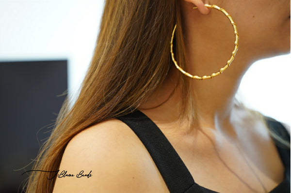 Twisted Oversized Hoop Earrings