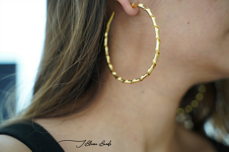 Twisted Oversized Hoop Earrings