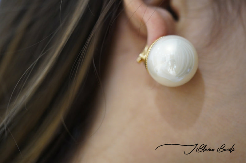 Oversized Pearl Earrings