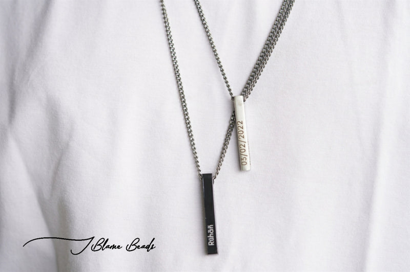 Generic Vnox 5mm Pillar Necklace for Men Women, Stainless Steel 3D Bar  Pendant, Minimalist Simple Casual Unisex Neck Collar @ Best Price Online |  Jumia Egypt