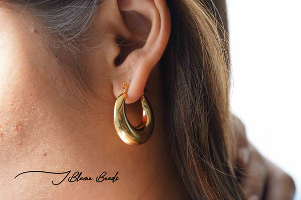 Chunky half hoop earrings