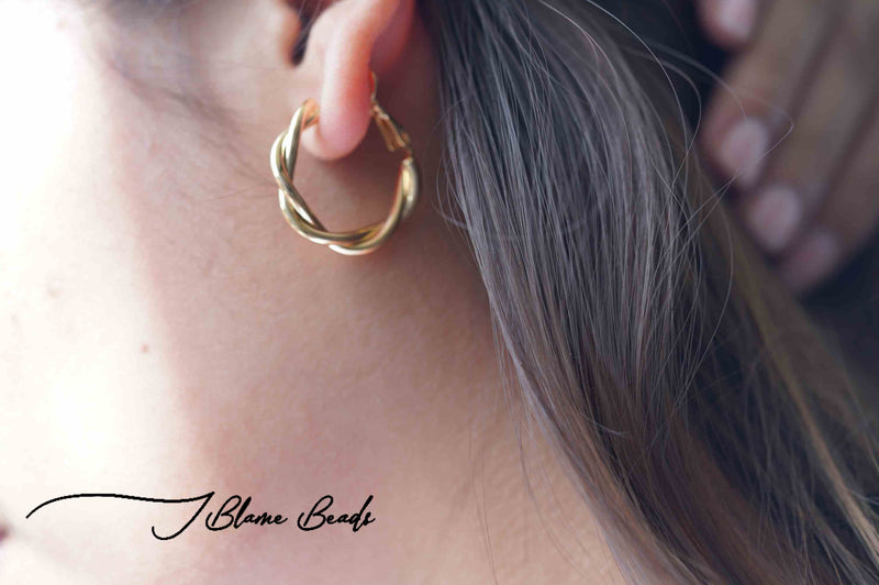 Hammered Hoop Earrings