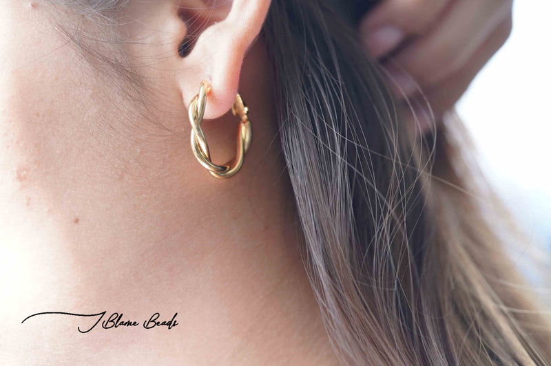 Hammered Hoop Earrings