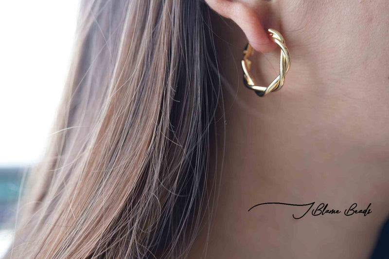 Hammered Hoop Earrings