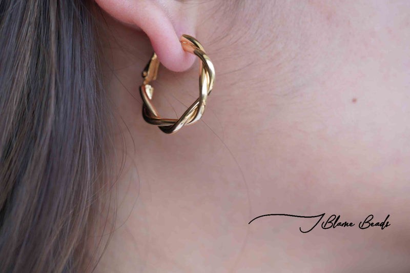Hammered Hoop Earrings