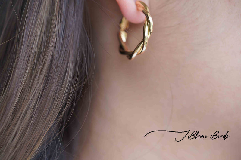 Hammered Hoop Earrings
