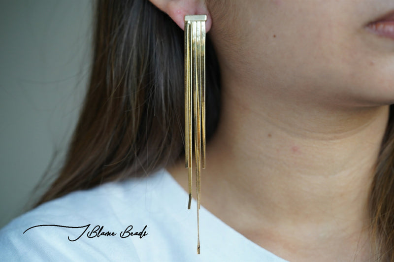 Egyptian Gold Tassel Earrings