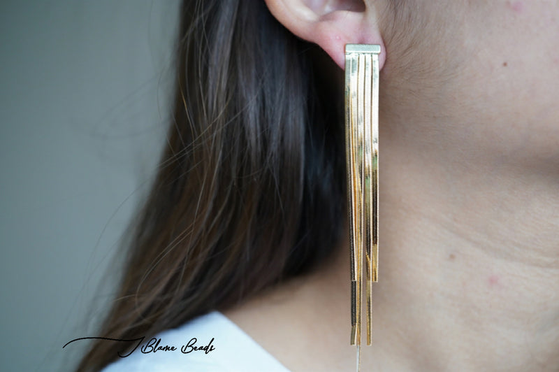 Egyptian Gold Tassel Earrings
