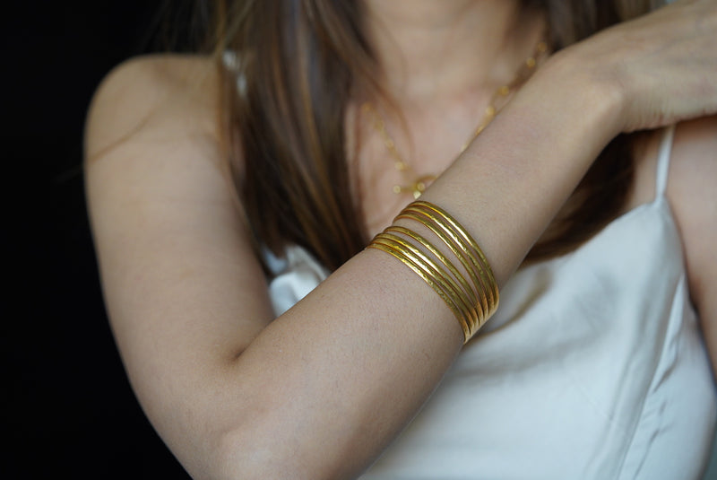 Solid Gold Stackable Cuff