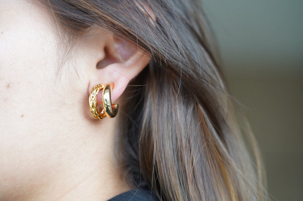 Minimal Double Hoop Earrings