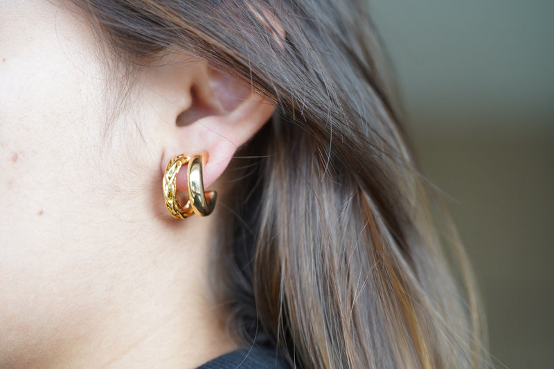 Minimal Double Hoop Earrings