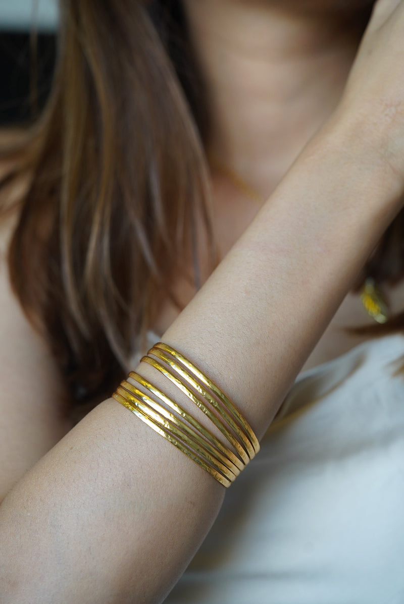 Solid Gold Stackable Cuff