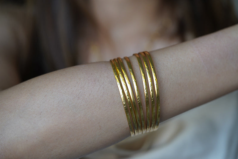Solid Gold Stackable Cuff