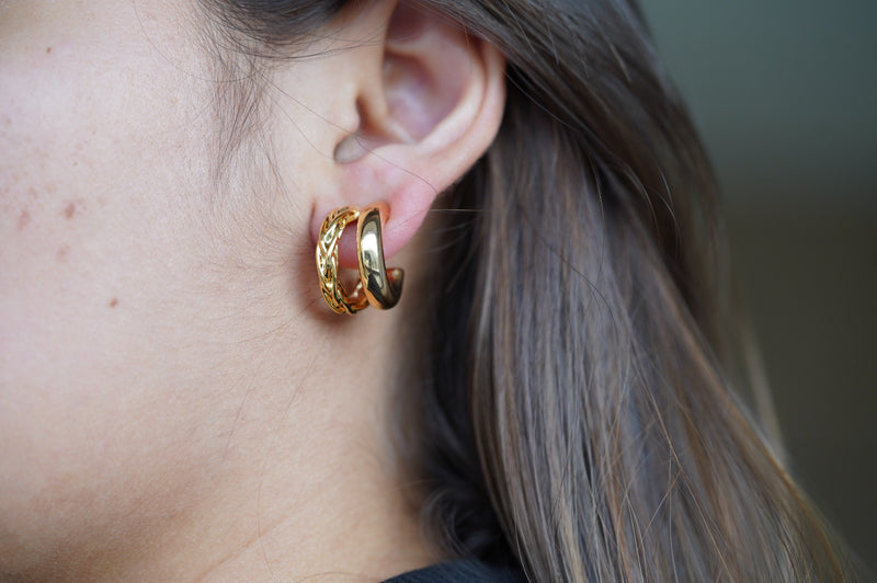 Minimal Double Hoop Earrings